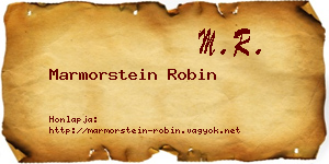 Marmorstein Robin névjegykártya